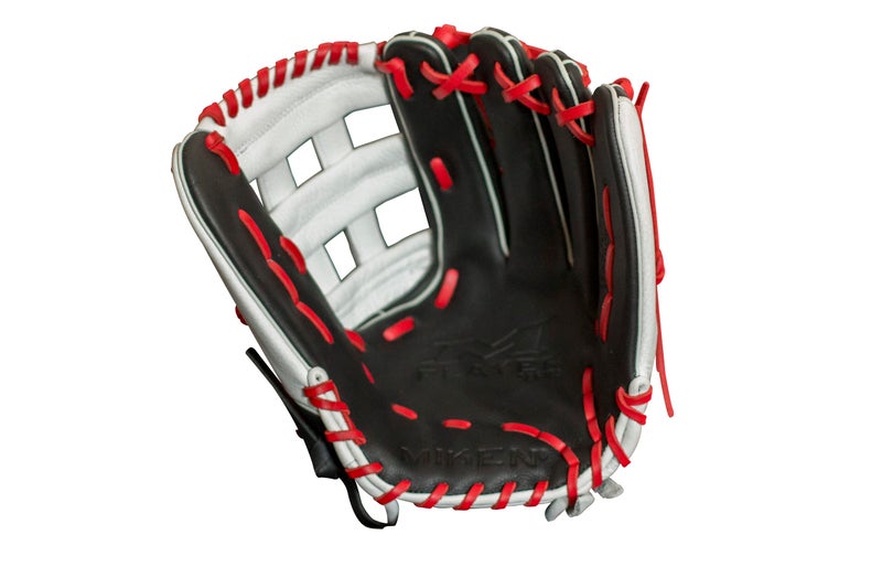 Miken | PLAYERS SERIES Slowpitch Softball Glove | Sizes 13" | RHT | Black / White - Image 2